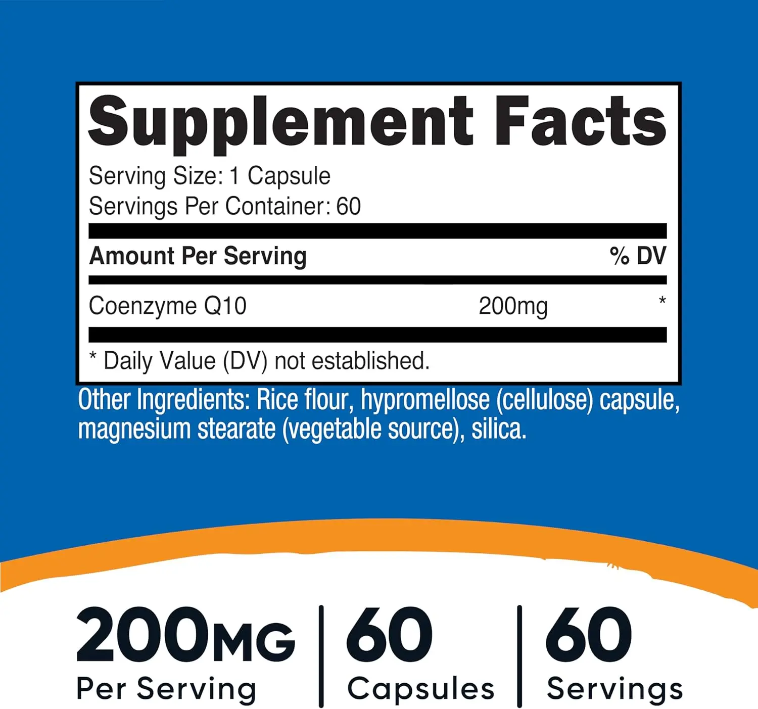 Nutricost Coq10 Coenzyme Q10 200mg Capsules